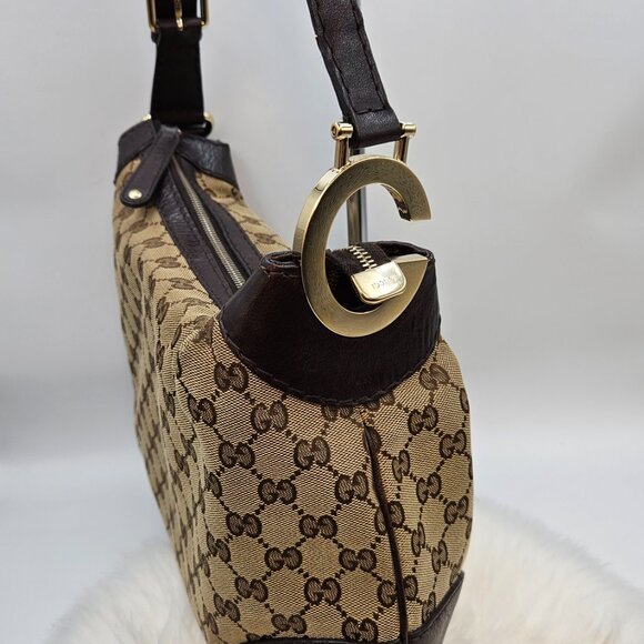 Gucci Monogram Canvas Hobo Bag - Picture 9 of 17